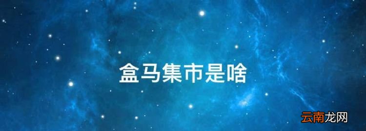 盒馬集市是啥