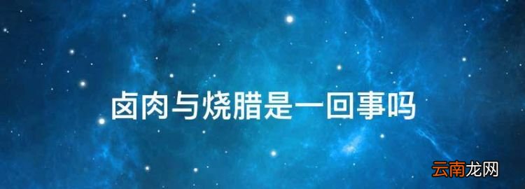 鹵肉與燒臘是一回事