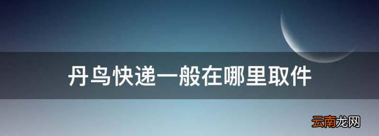 丹鳥快遞一般在哪里取件，丹鳥快遞放什么驛站,農(nóng)村的