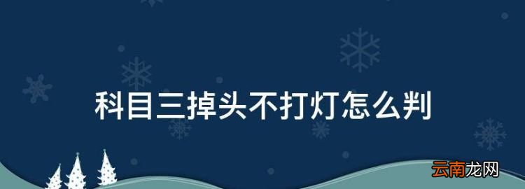 科目三掉頭不打燈怎么判，科三忘記打轉(zhuǎn)向燈一次扣多少分啊