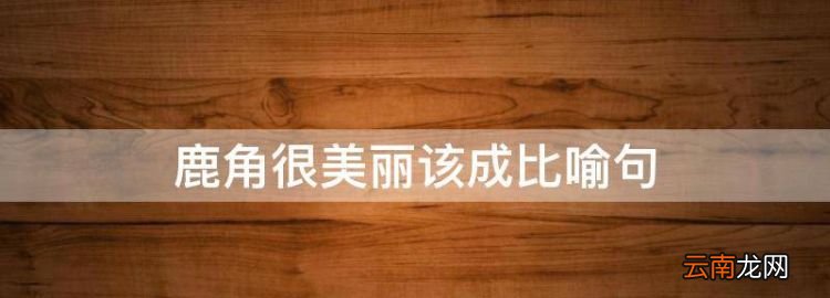 鹿角很美麗該成比喻句，鹿角很美麗改為比喻句怎么寫